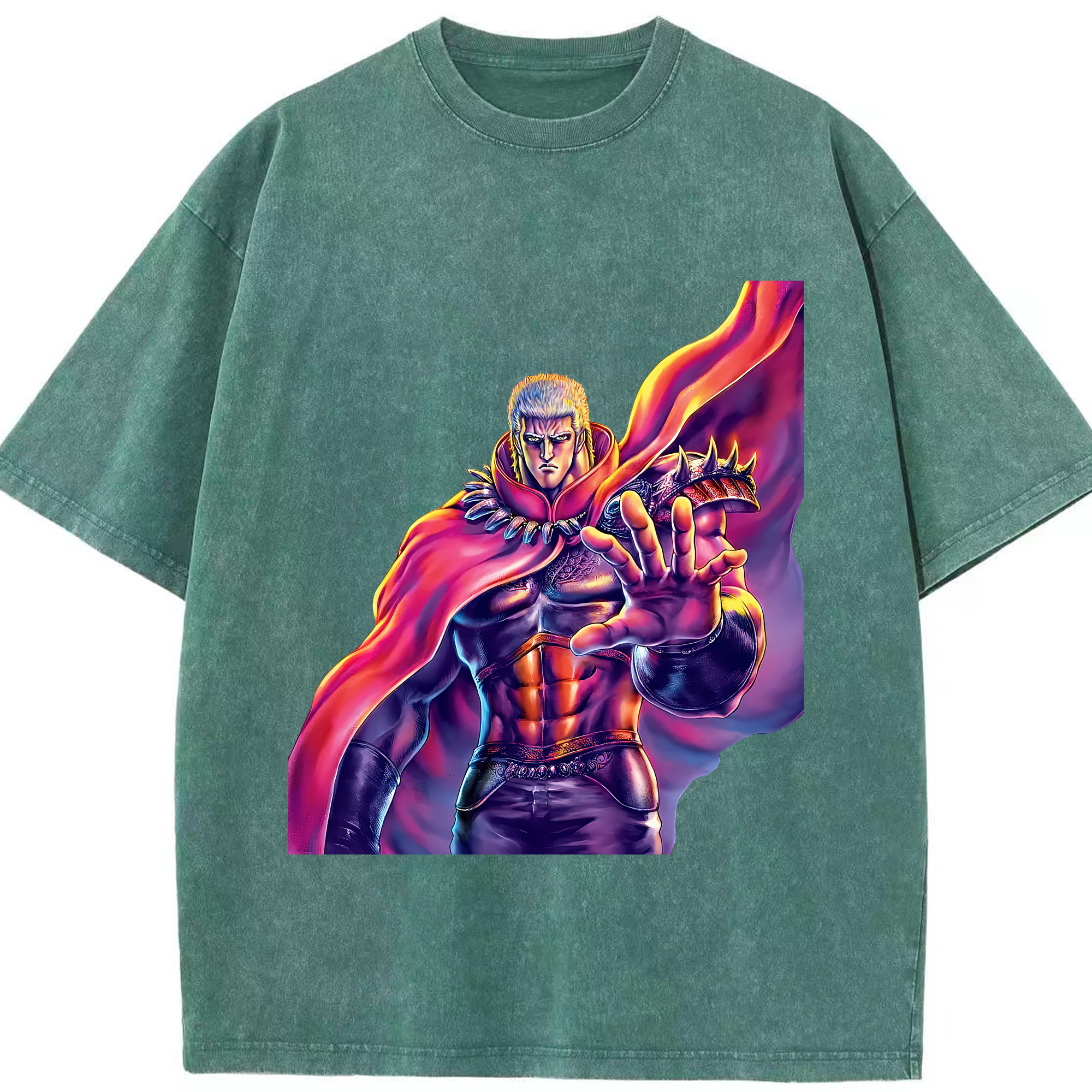 （画像用） 北斗の拳 Fist of the North Star 綿100% ヴィンテージ風 半袖Tシャツ（フロントプリント）